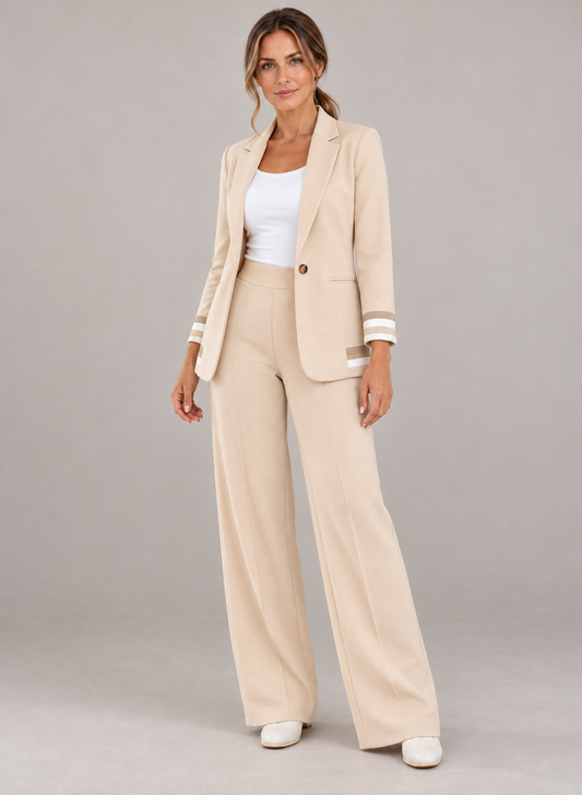Women’s Suit With Crepe Blazer And Trousers
