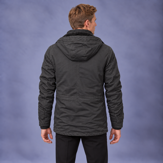 Men's Fleece Lined Hooded Jacket