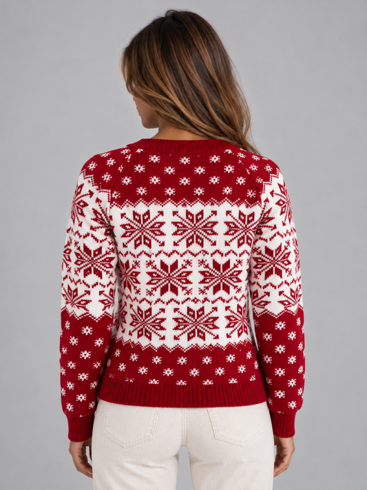 Women’s Knitted Christmas Jumper With Classic Fair Isle Design
