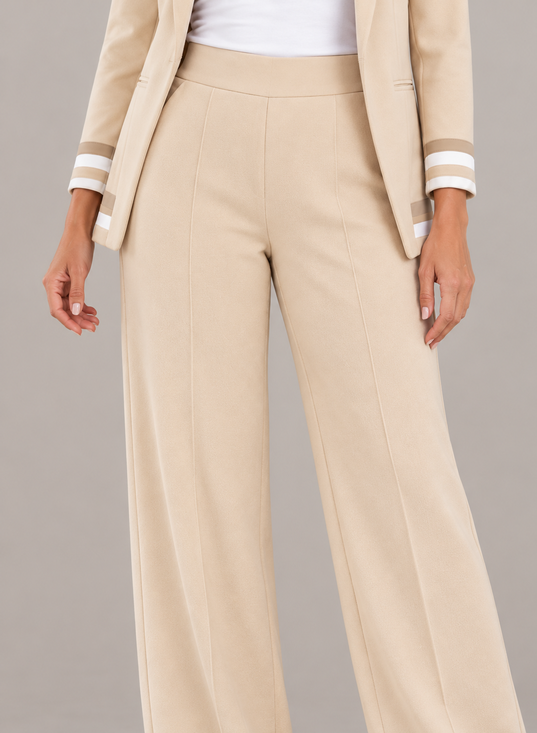 Women’s Suit With Crepe Blazer And Trousers