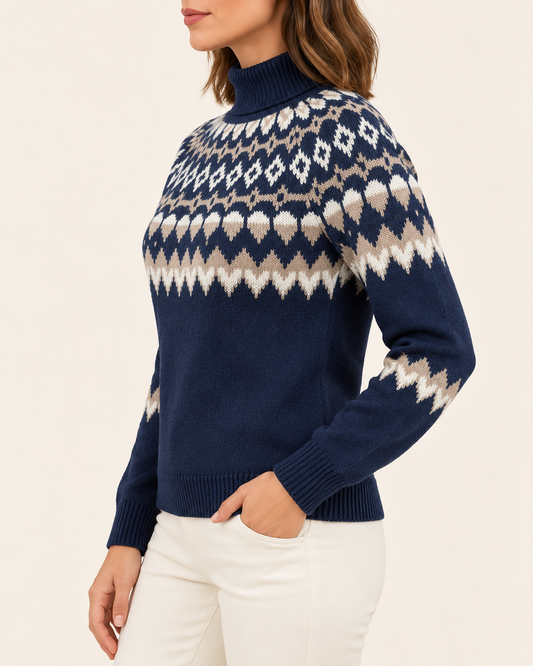Women's Fair Isle Roll Neck Christmas Jumper