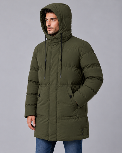 Men's Hooded Padded Parka Coat