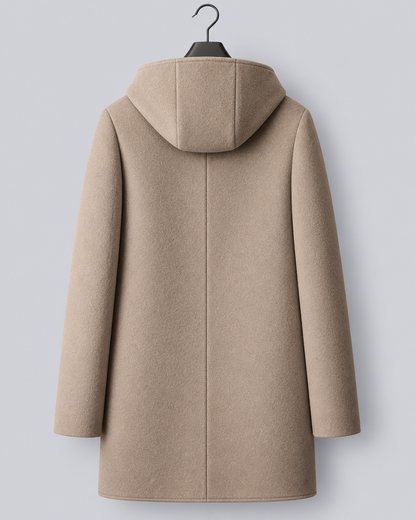 Women's Wool Hooded Zip-Up Coat