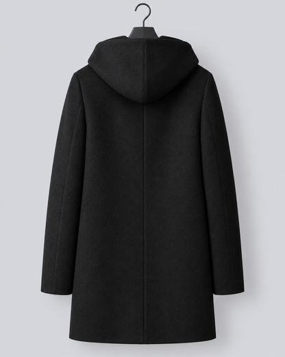Women's Wool Hooded Zip-Up Coat