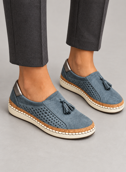 Women’s Slip On Shoes With Perforated Uppers