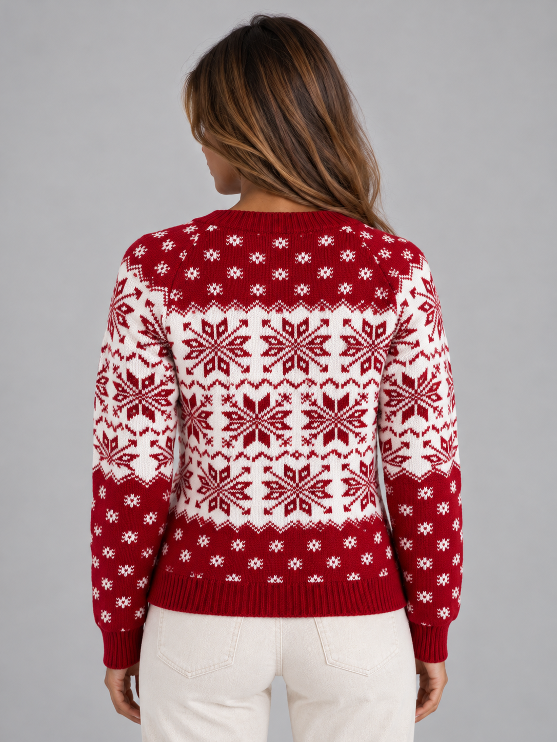 Women’s Knitted Christmas Jumper With Classic Fair Isle Design