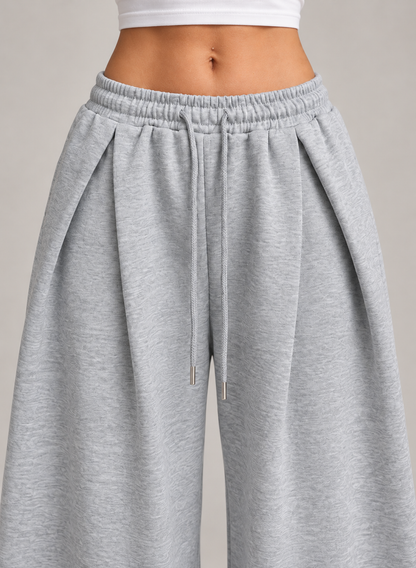 Women’s Wide Leg Joggers with Low Rise Drawstring Waist