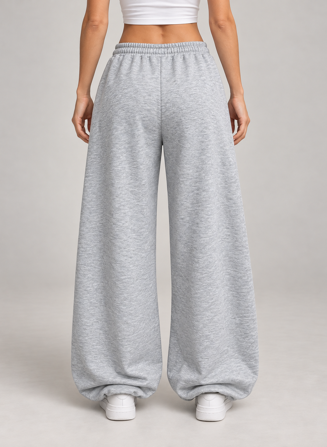 Women’s Wide Leg Joggers with Low Rise Drawstring Waist