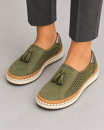 Women’s Slip On Shoes With Perforated Uppers