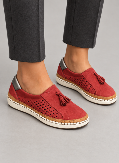 Women’s Slip On Shoes With Perforated Uppers