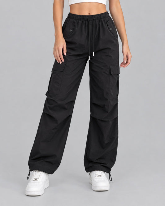 Women's Relaxed Fit Parachute Cargo Trousers