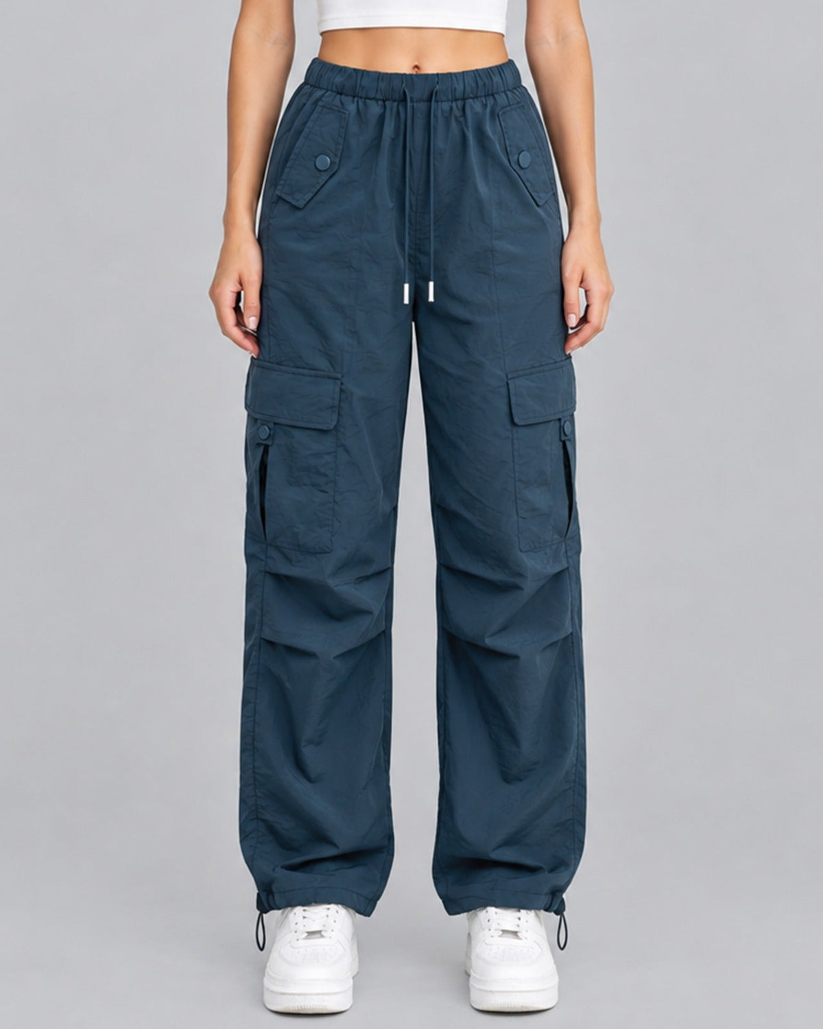 Women's Relaxed Fit Parachute Cargo Trousers