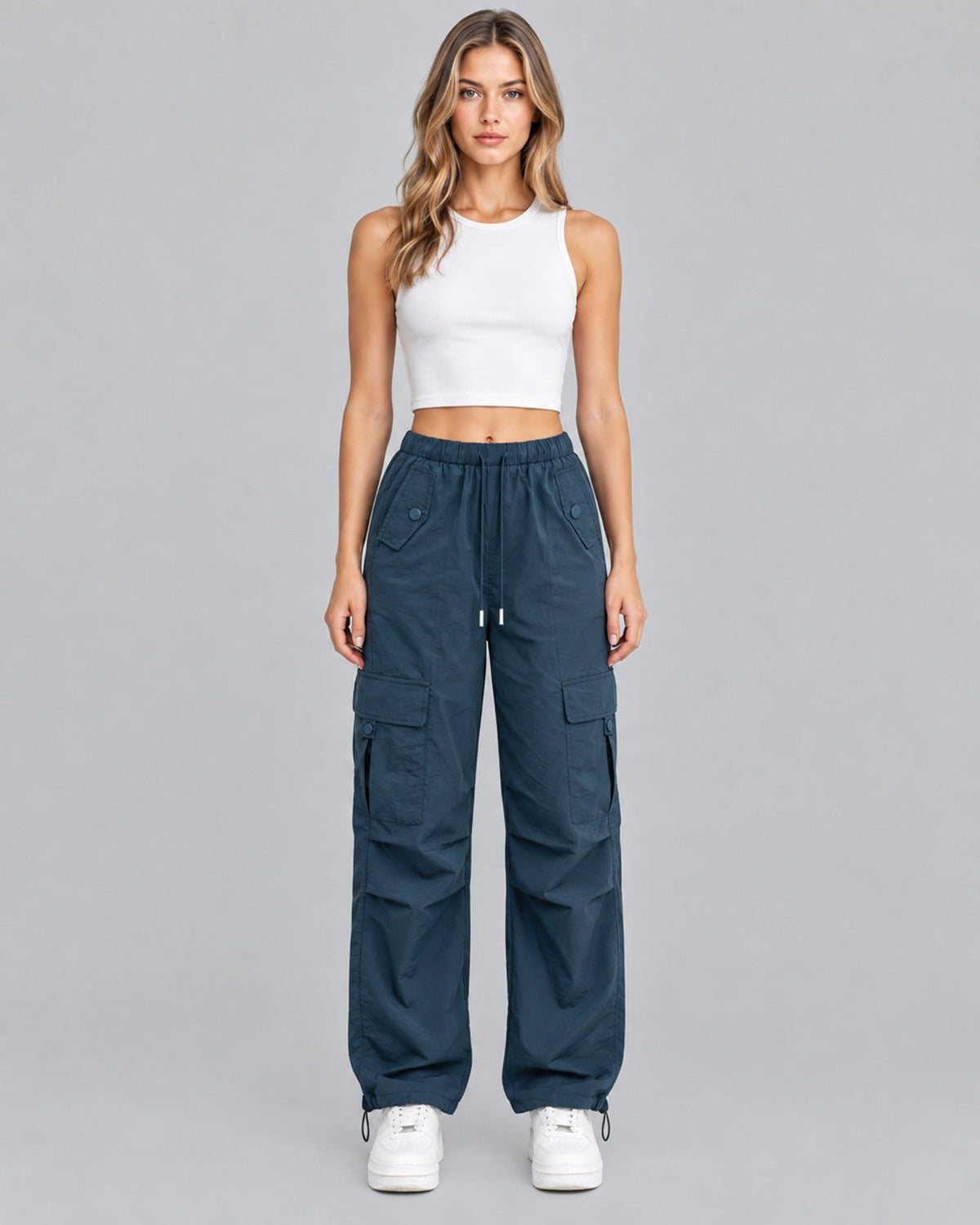 Women's Relaxed Fit Parachute Cargo Trousers