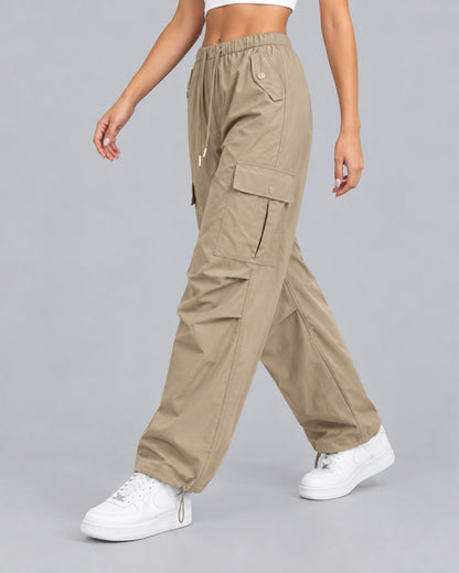 Women's Relaxed Fit Parachute Cargo Trousers