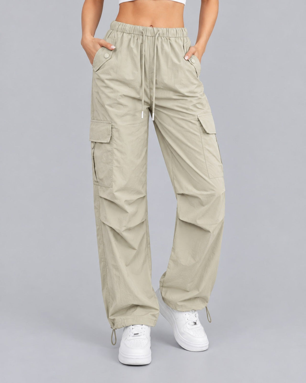 Women's Relaxed Fit Parachute Cargo Trousers