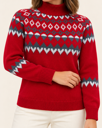 Women's Fair Isle Roll Neck Christmas Jumper