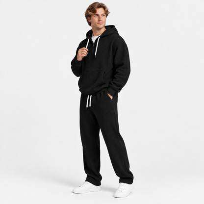Men's Hooded Knitted Two-Piece Set