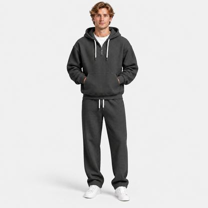 Men's Hooded Knitted Two-Piece Set