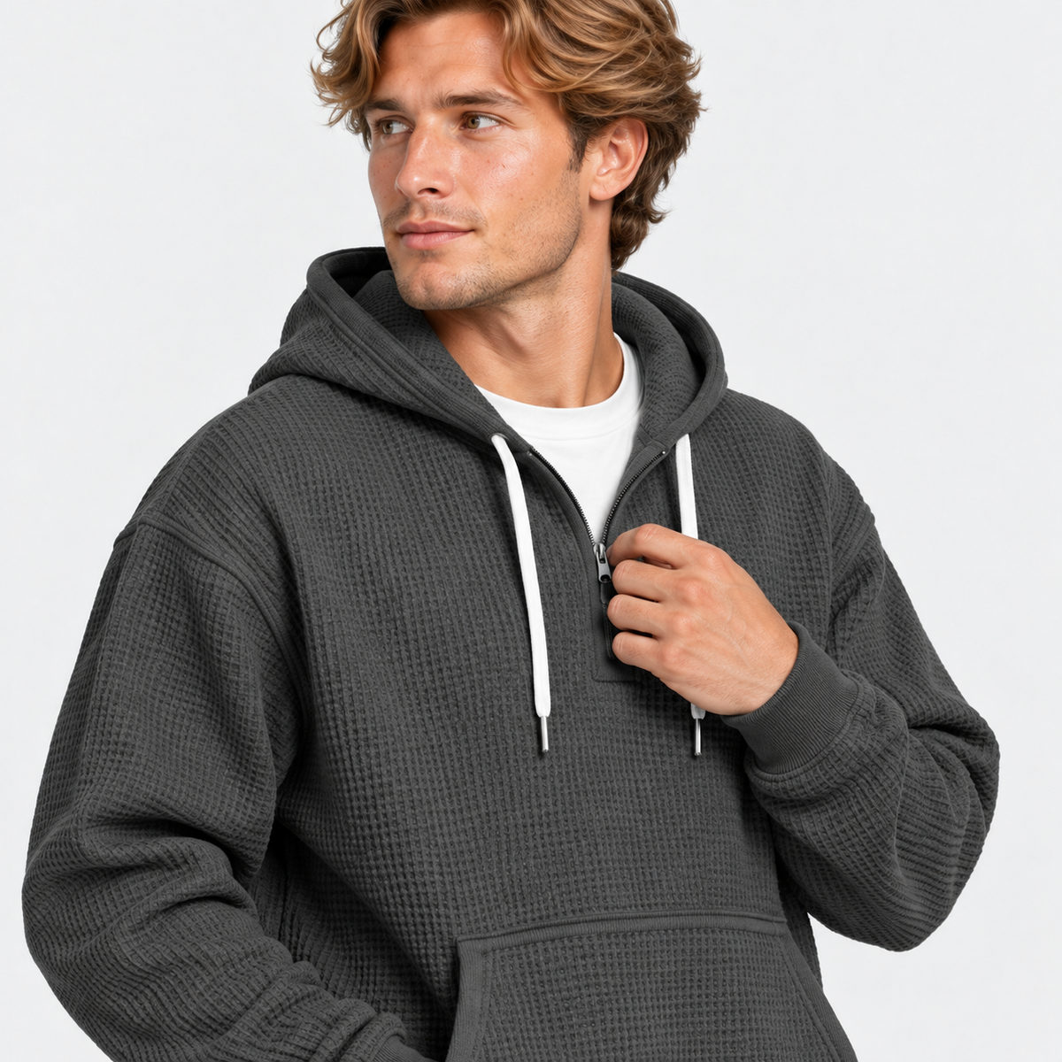 Men's Hooded Knitted Two-Piece Set