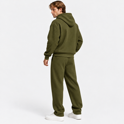 Men's Hooded Knitted Two-Piece Set