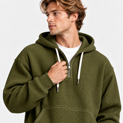 Men's Hooded Knitted Two-Piece Set