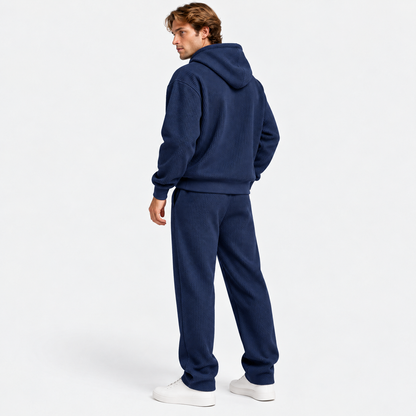 Men's Hooded Knitted Two-Piece Set