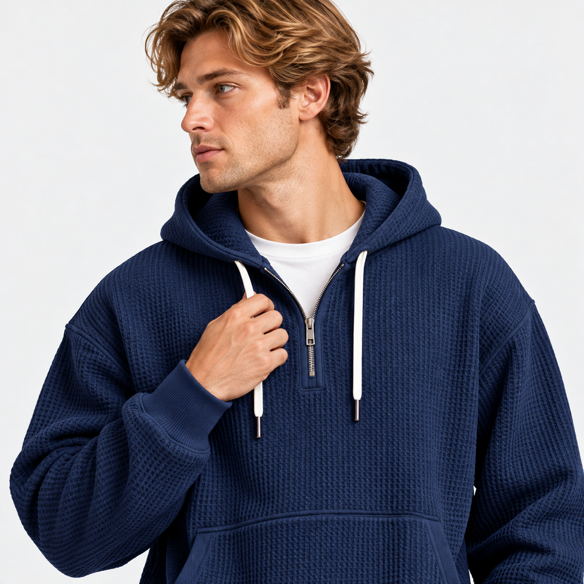 Men's Hooded Knitted Two-Piece Set