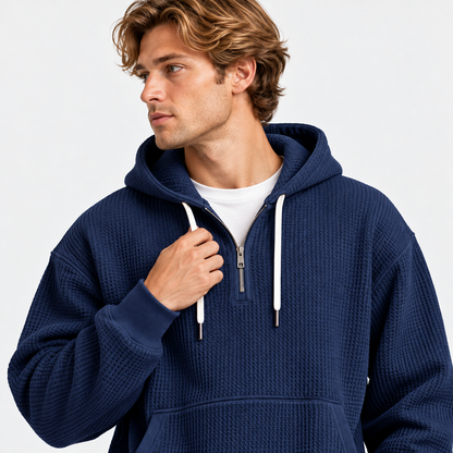 Men's Hooded Knitted Two-Piece Set