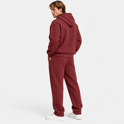 Men's Hooded Knitted Two-Piece Set