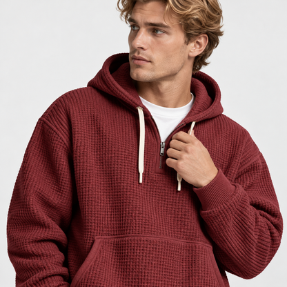 Men's Hooded Knitted Two-Piece Set