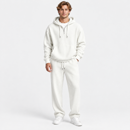 Men's Hooded Knitted Two-Piece Set