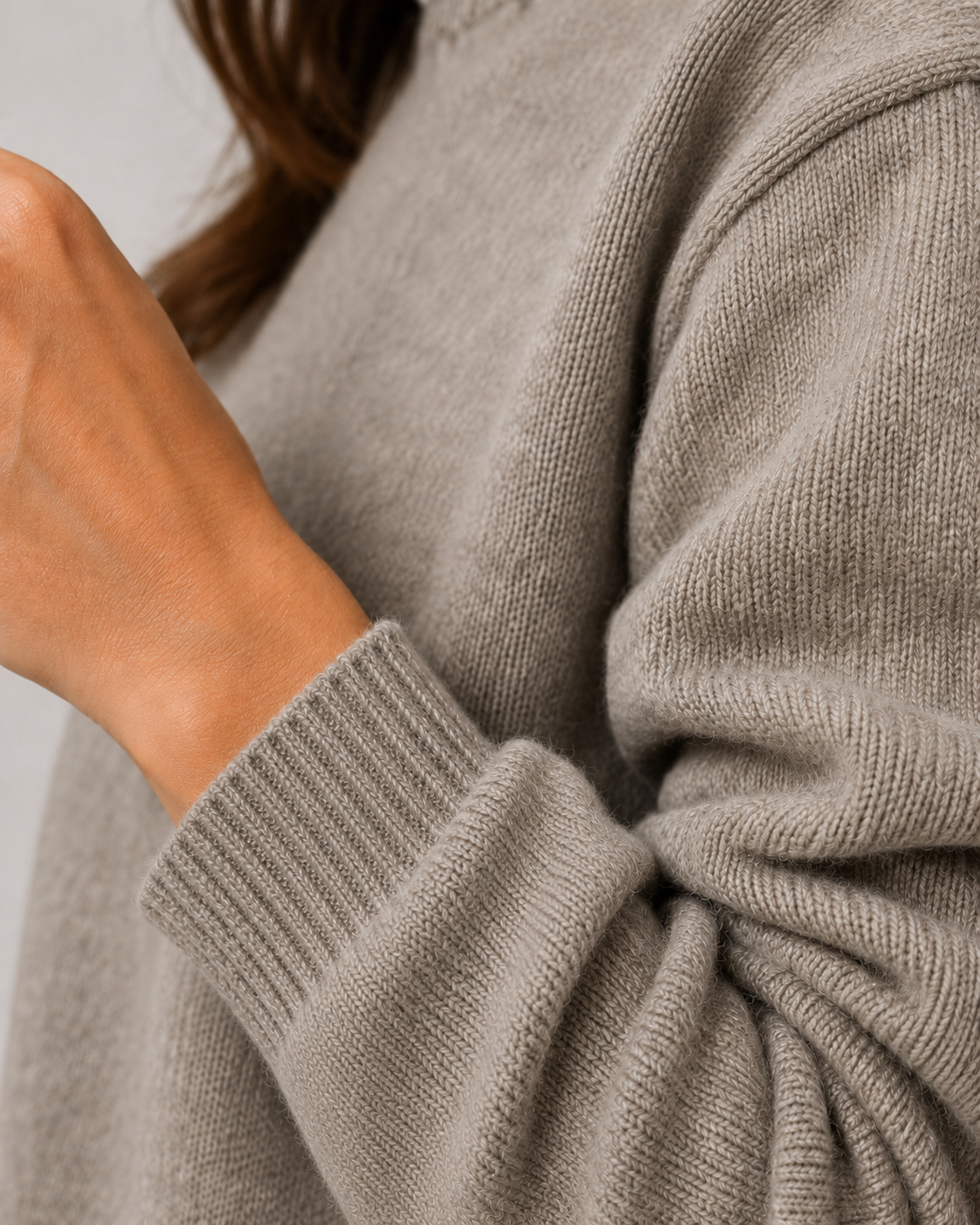 Women's Relaxed Fit Crew Neck Knitted Jumper